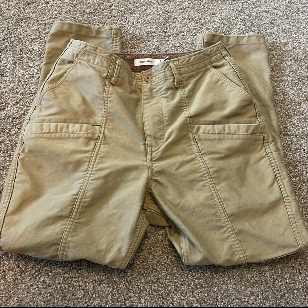 Nonnative Educator trousers utility workwear relaxed fit small beige reinforced‎